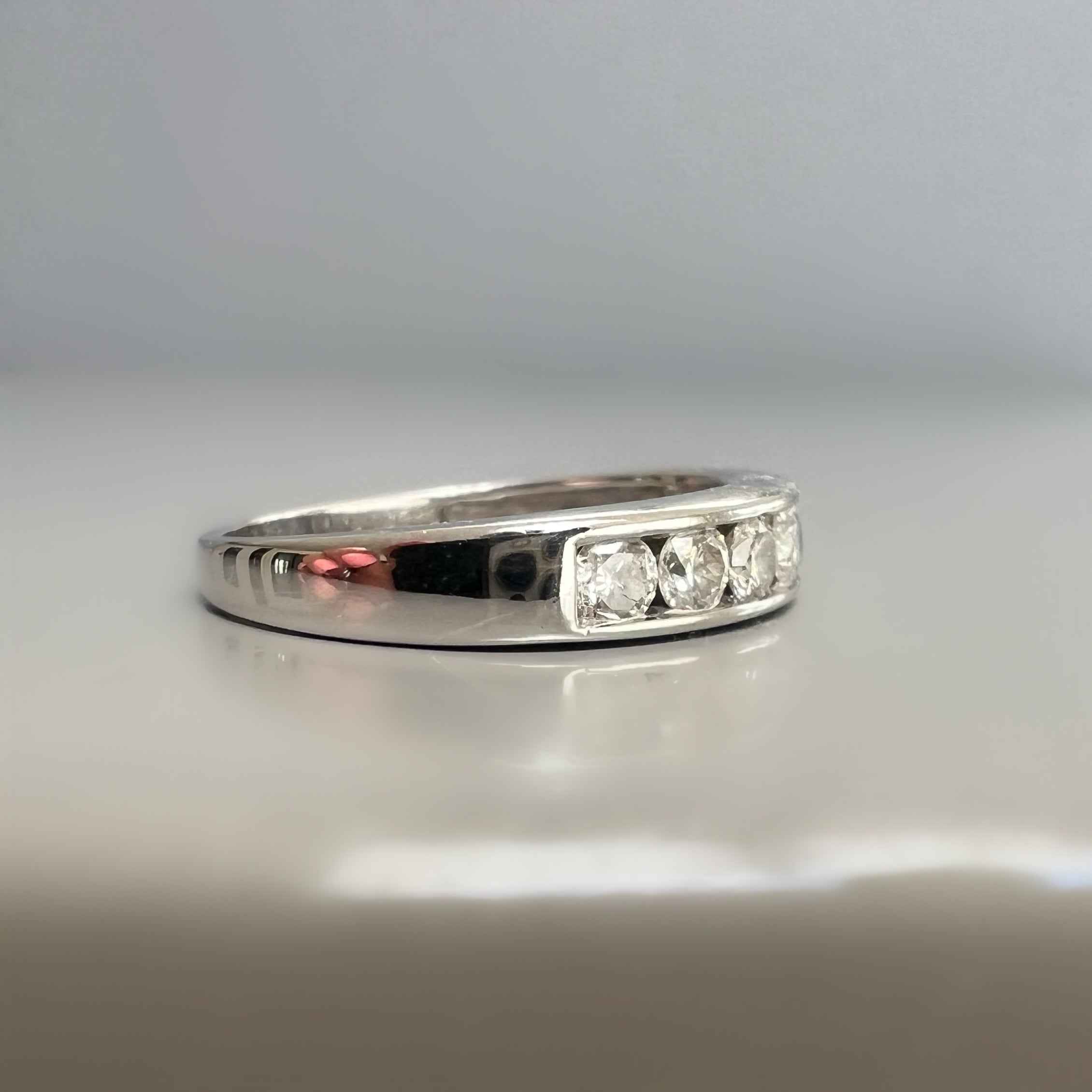 Vintage 0.35ct Diamond Half Eternity Ring