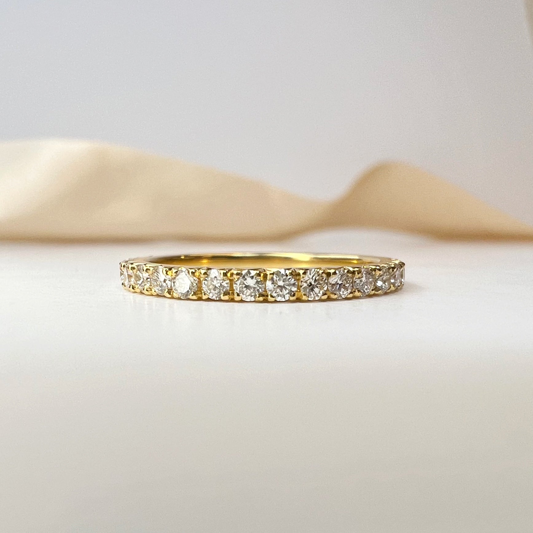 0.40ct Diamond Yellow Gold Half Eternity Ring