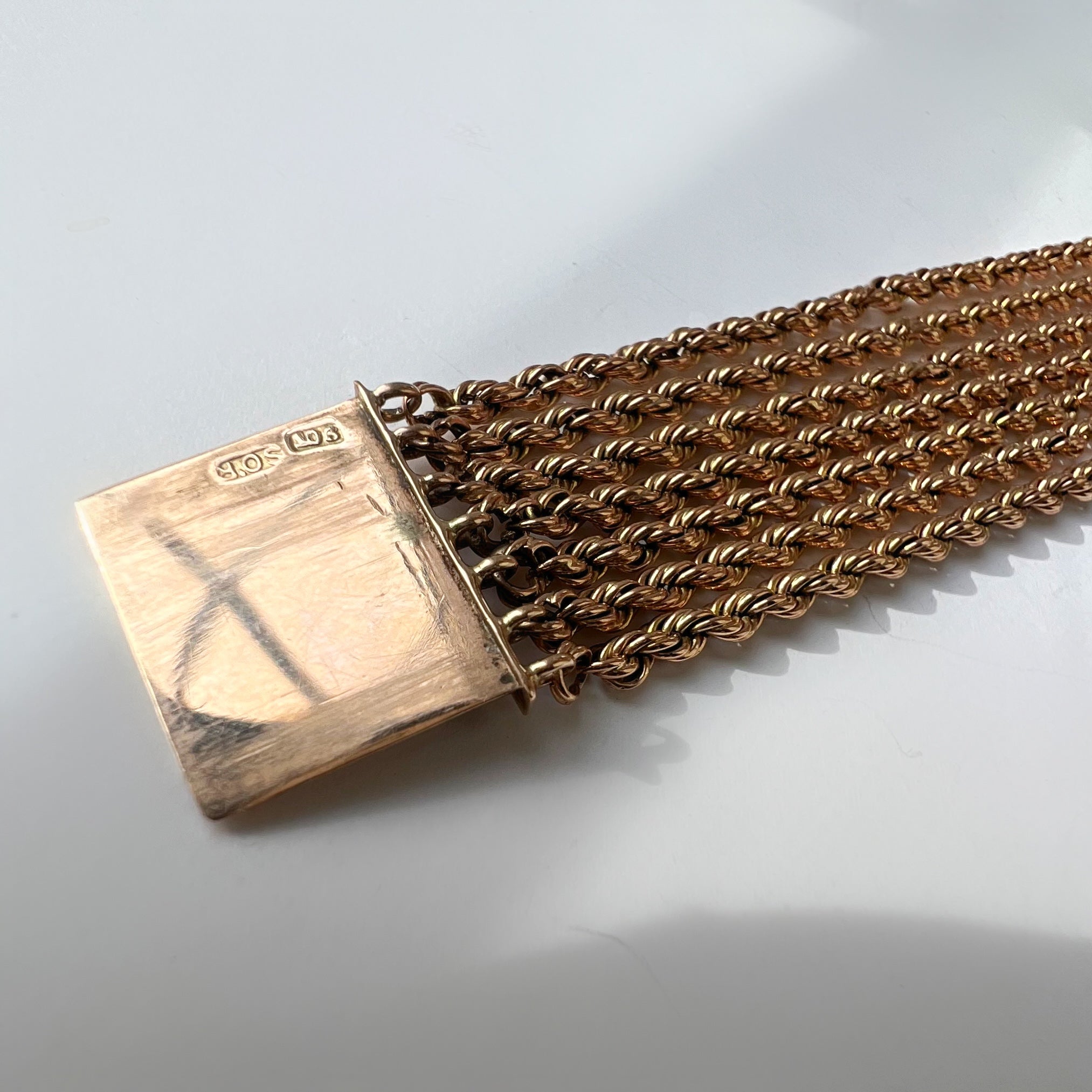 Vintage 9ct Gold Multi Strand Bracelet