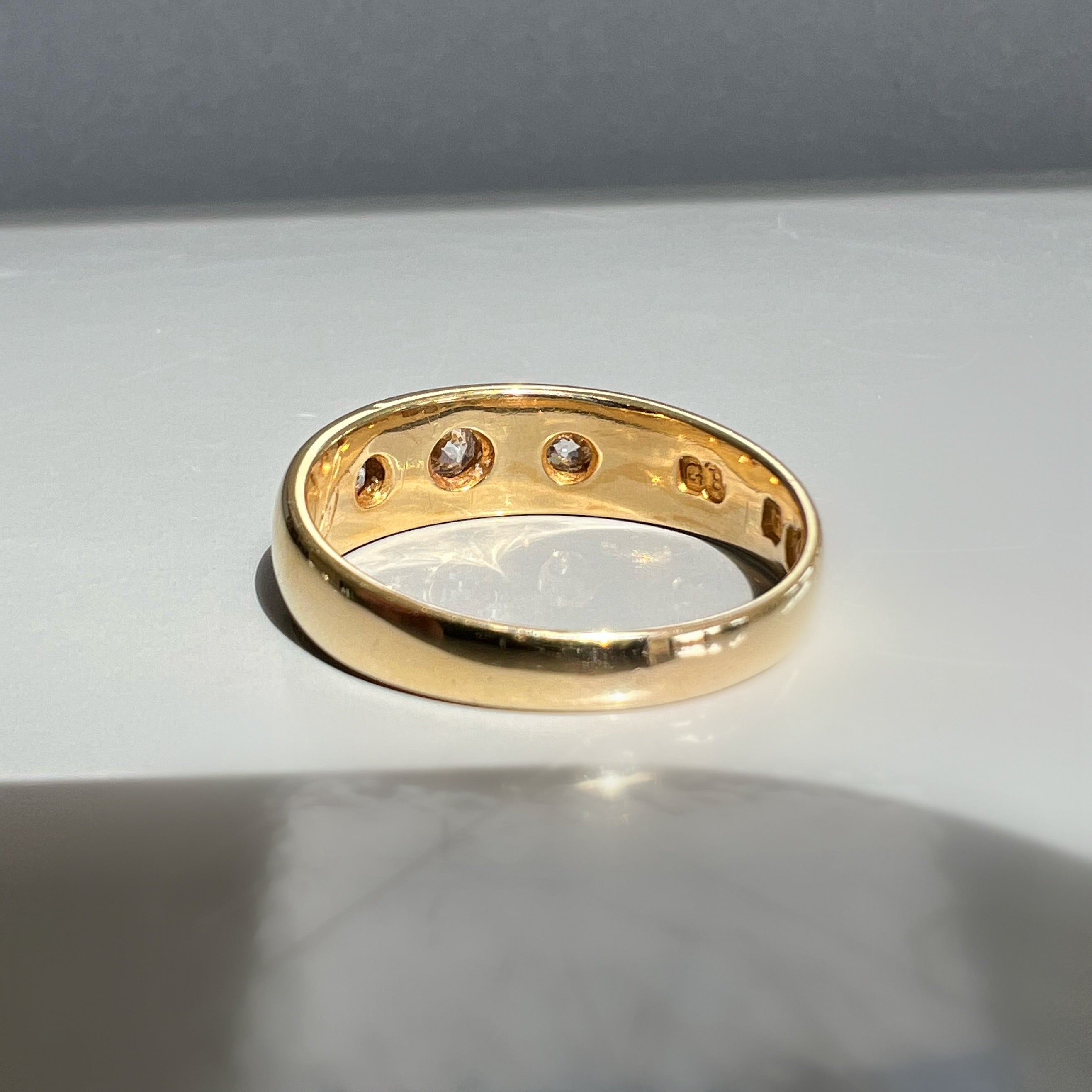 Layaway deposit: Antique Victorian 18ct Gold 0.40ct Star Set Diamond Gypsy Ring (Copy)