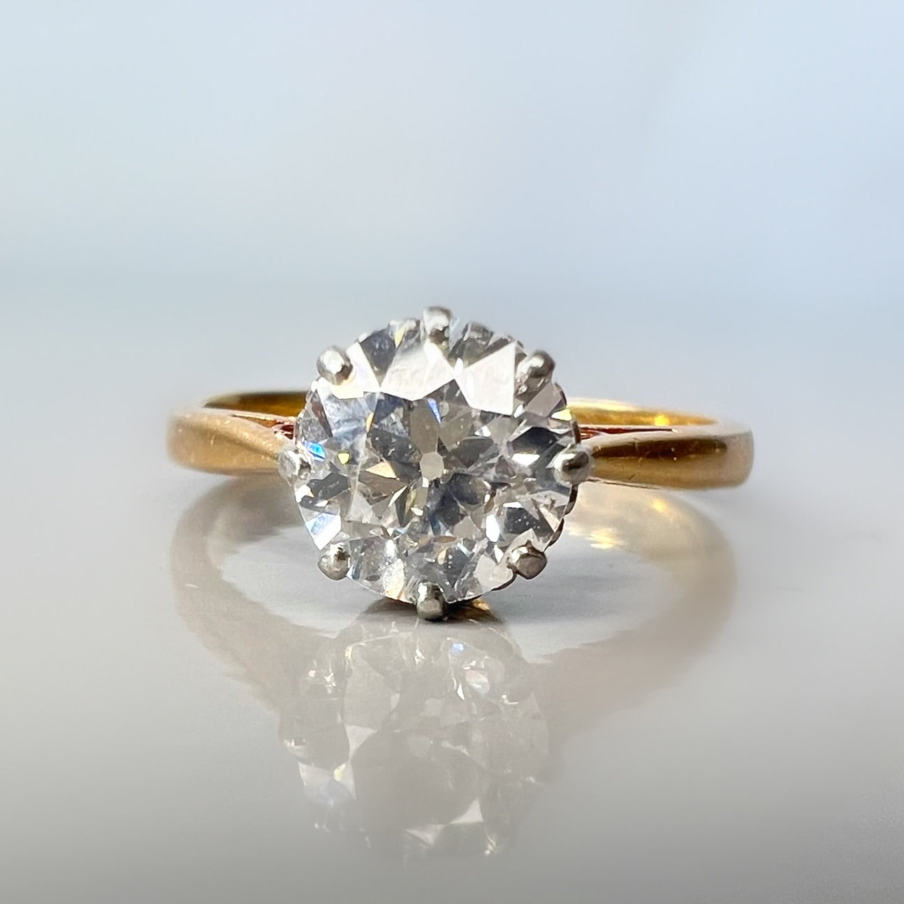 1.40ct Old Cut Diamond Solitaire Ring