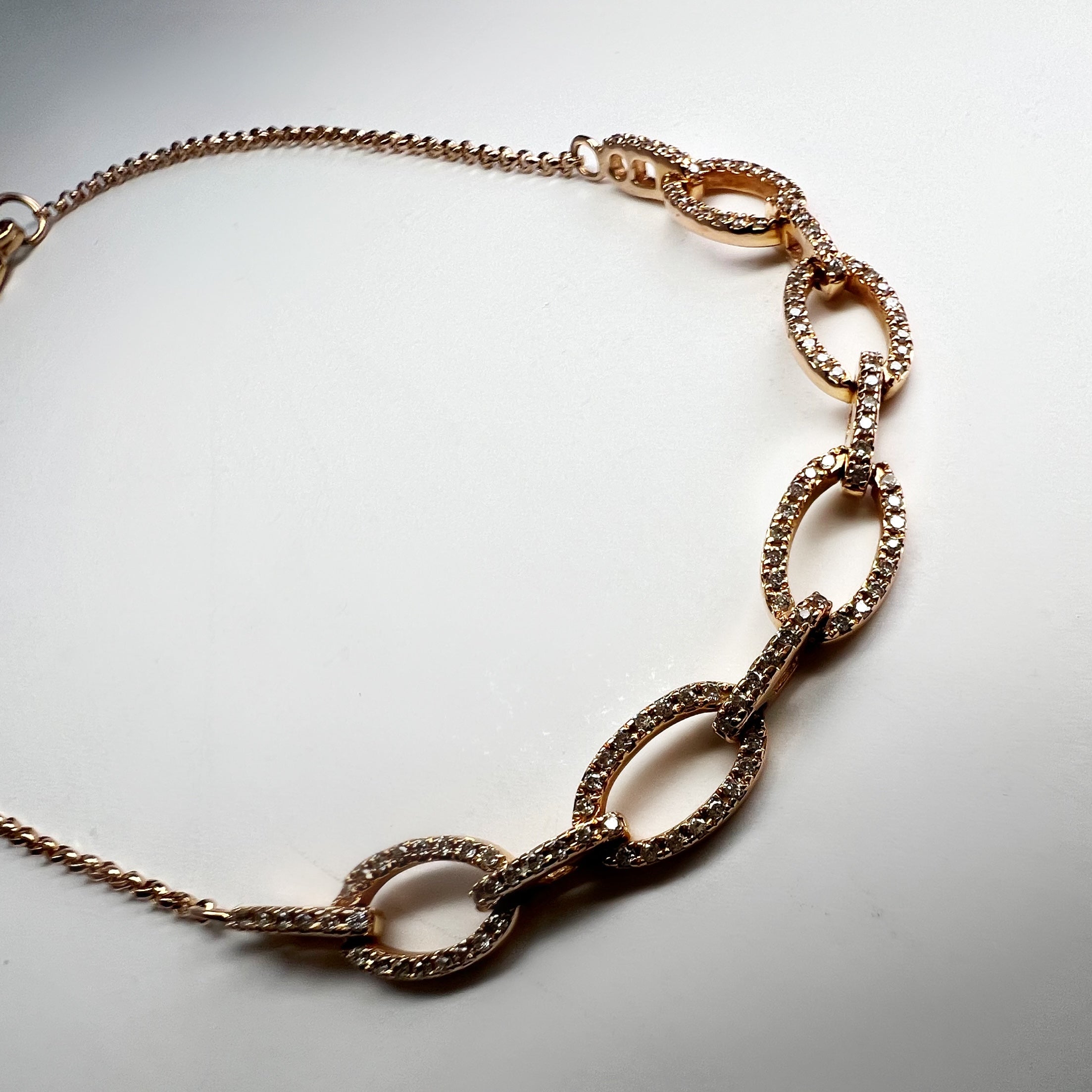 0.48ct Diamond Chain Link Bracelet