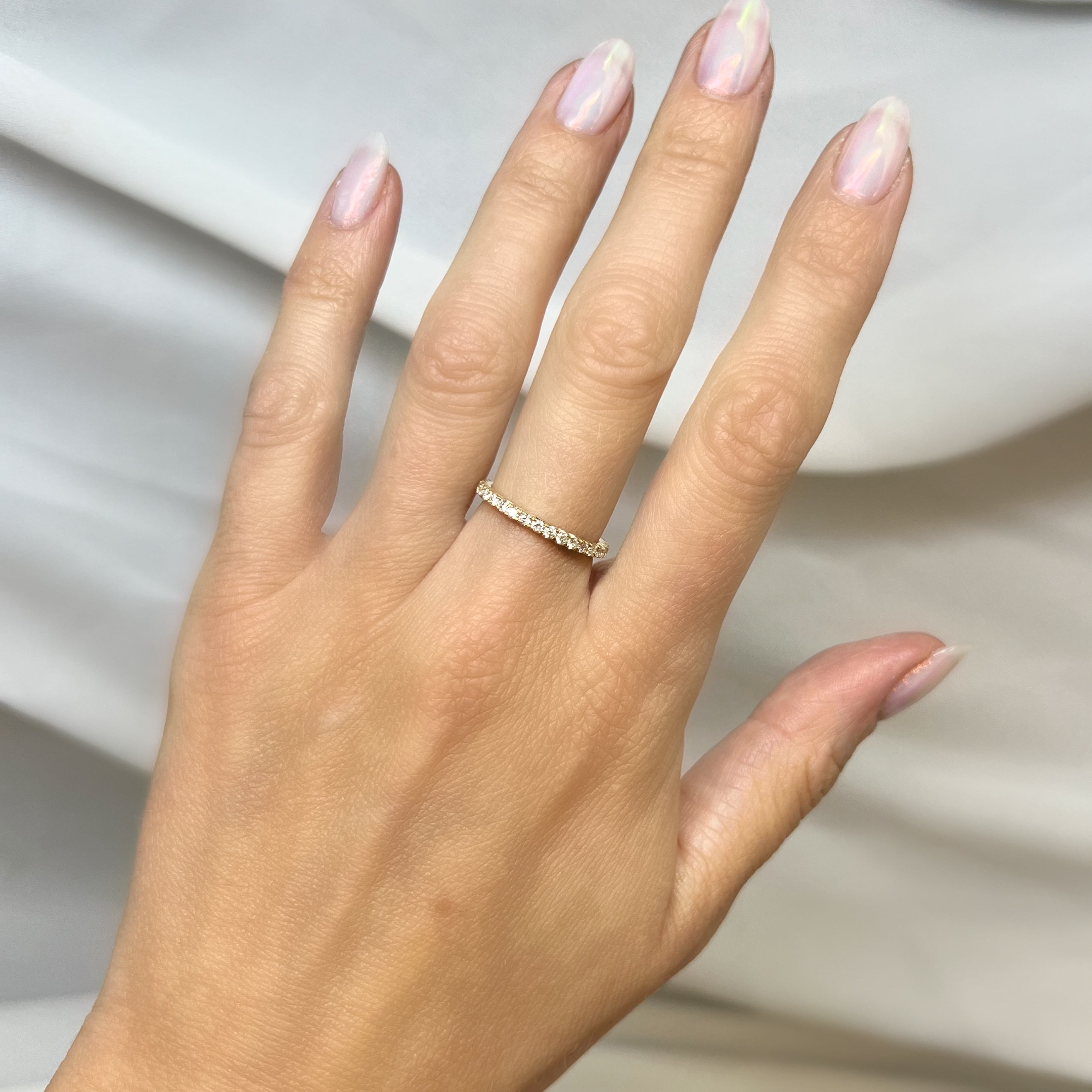 0.40ct Diamond Yellow Gold Half Eternity Ring