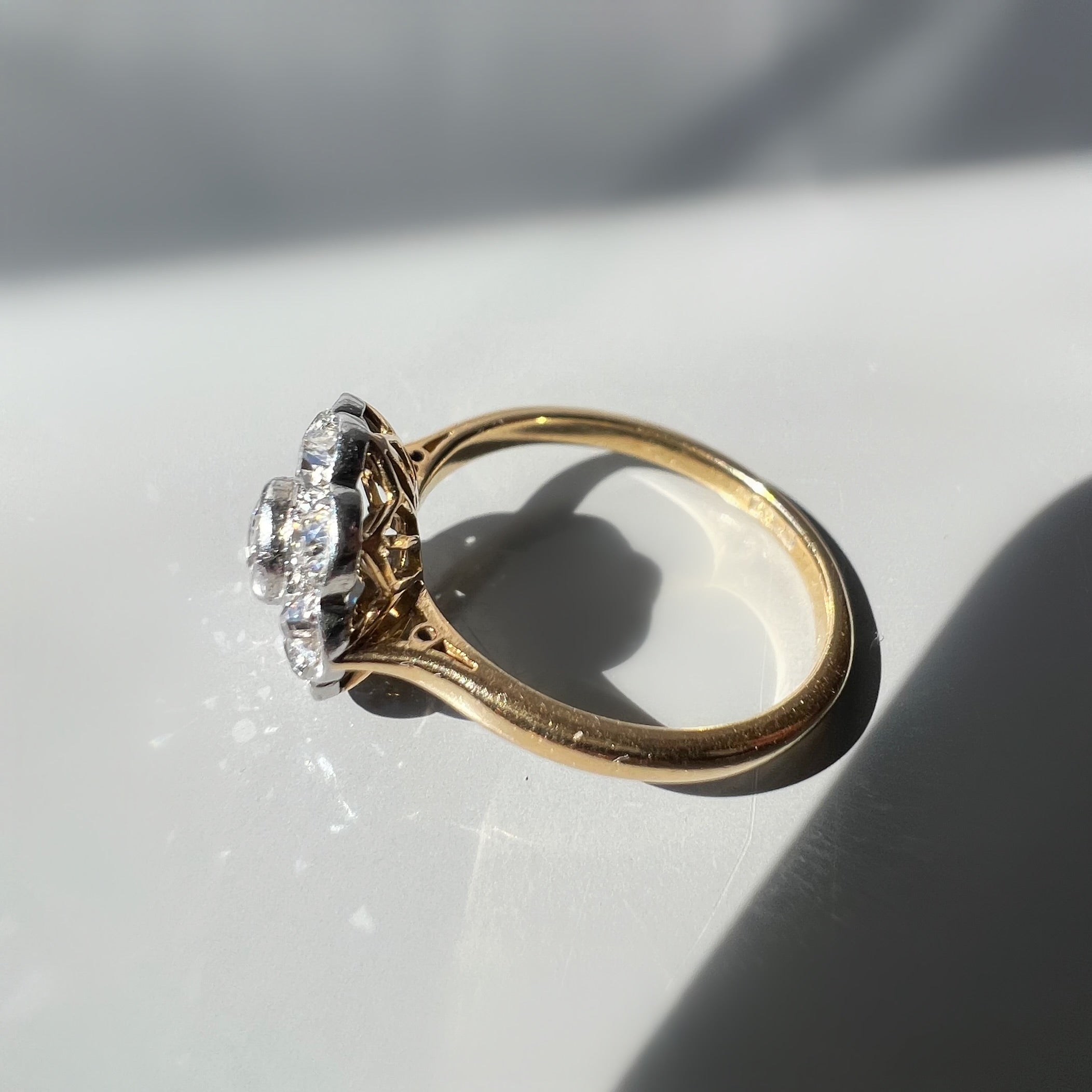Vintage 0.40ct Diamond Daisy Cluster Ring