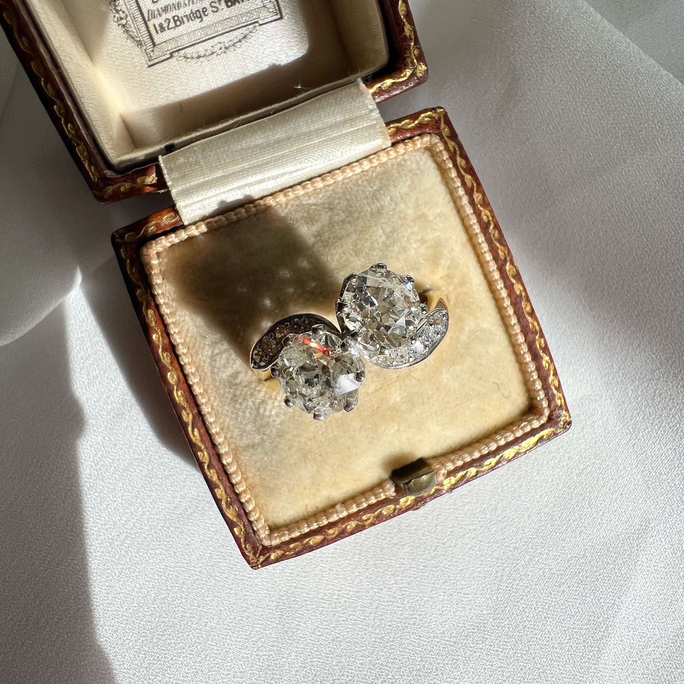 Antique 2.35ct Diamond Toi et Moi Ring