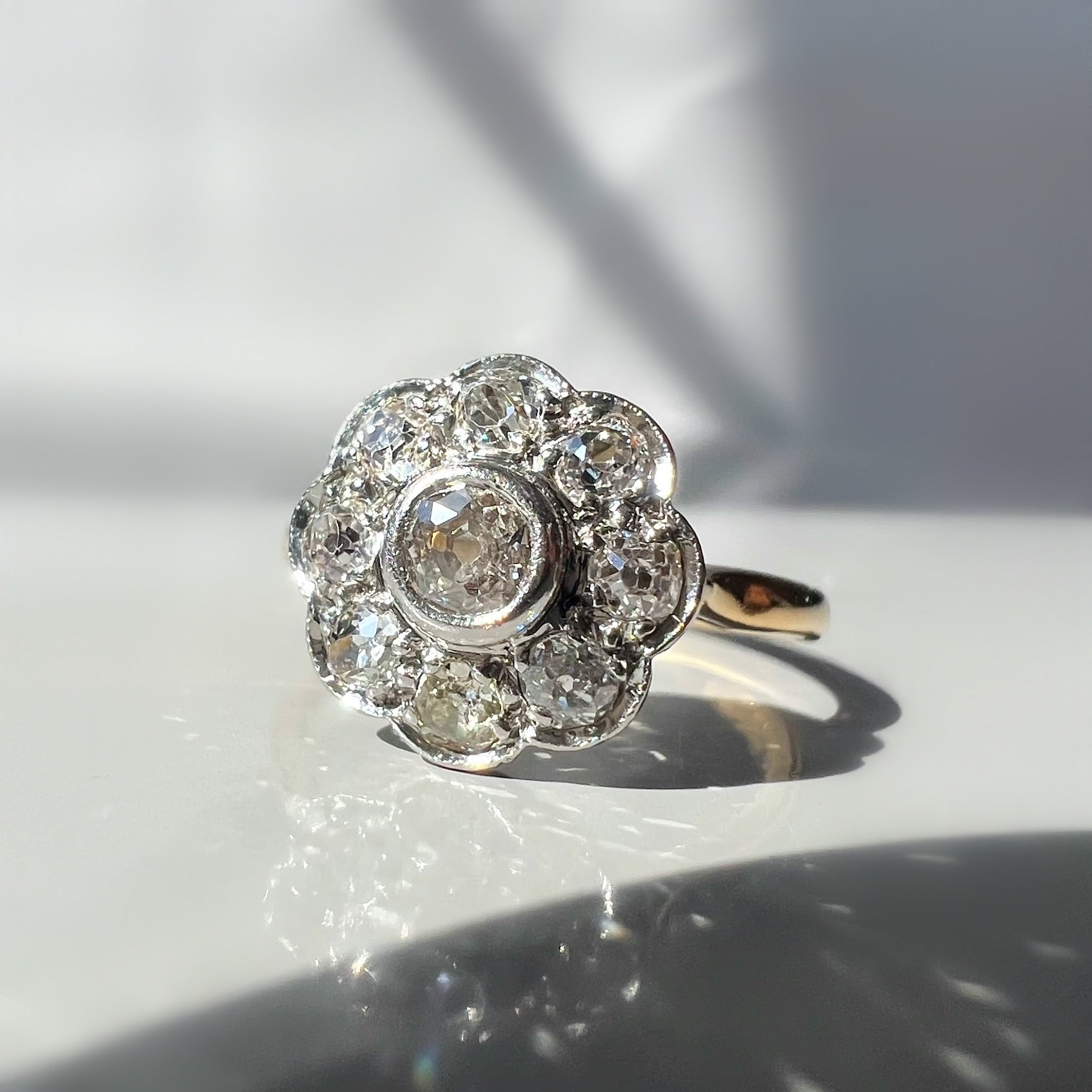 Vintage 0.40ct Diamond Daisy Cluster Ring