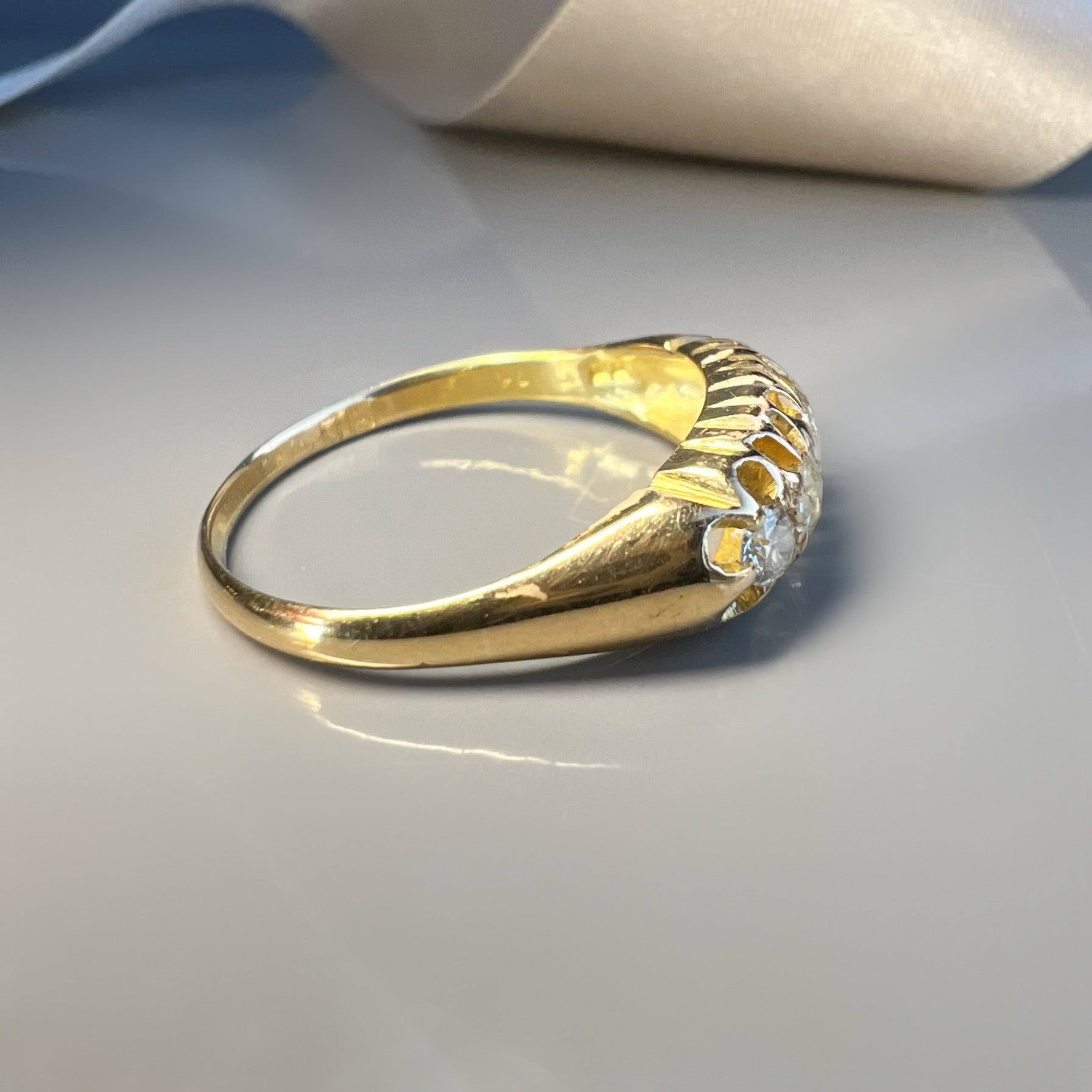 Antique 18ct Gold 0.60ct Old Cut Diamond Ring