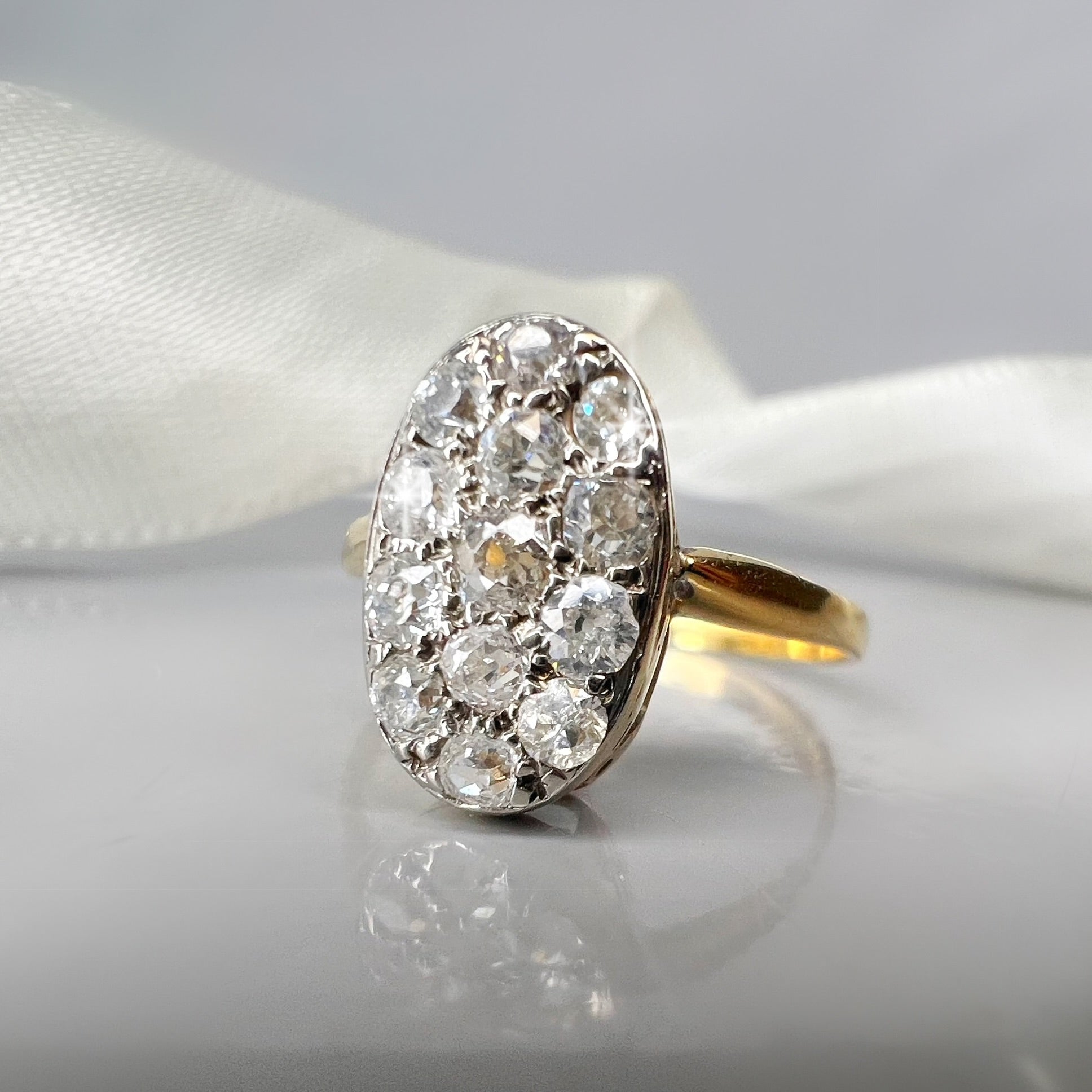 Antique 0.52ct Diamond Panel Ring