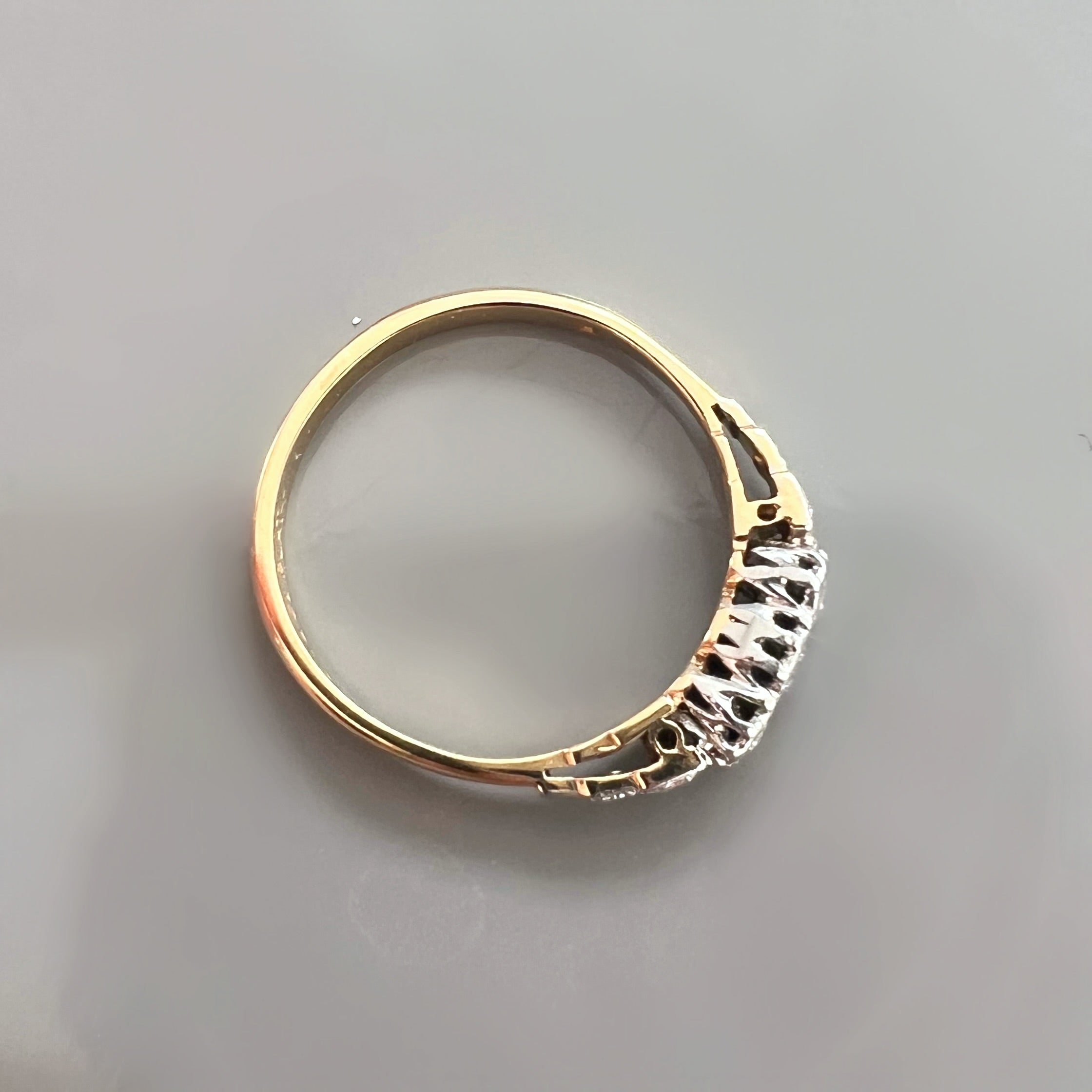 Antique Diamond Ring with Ornate Shoulders