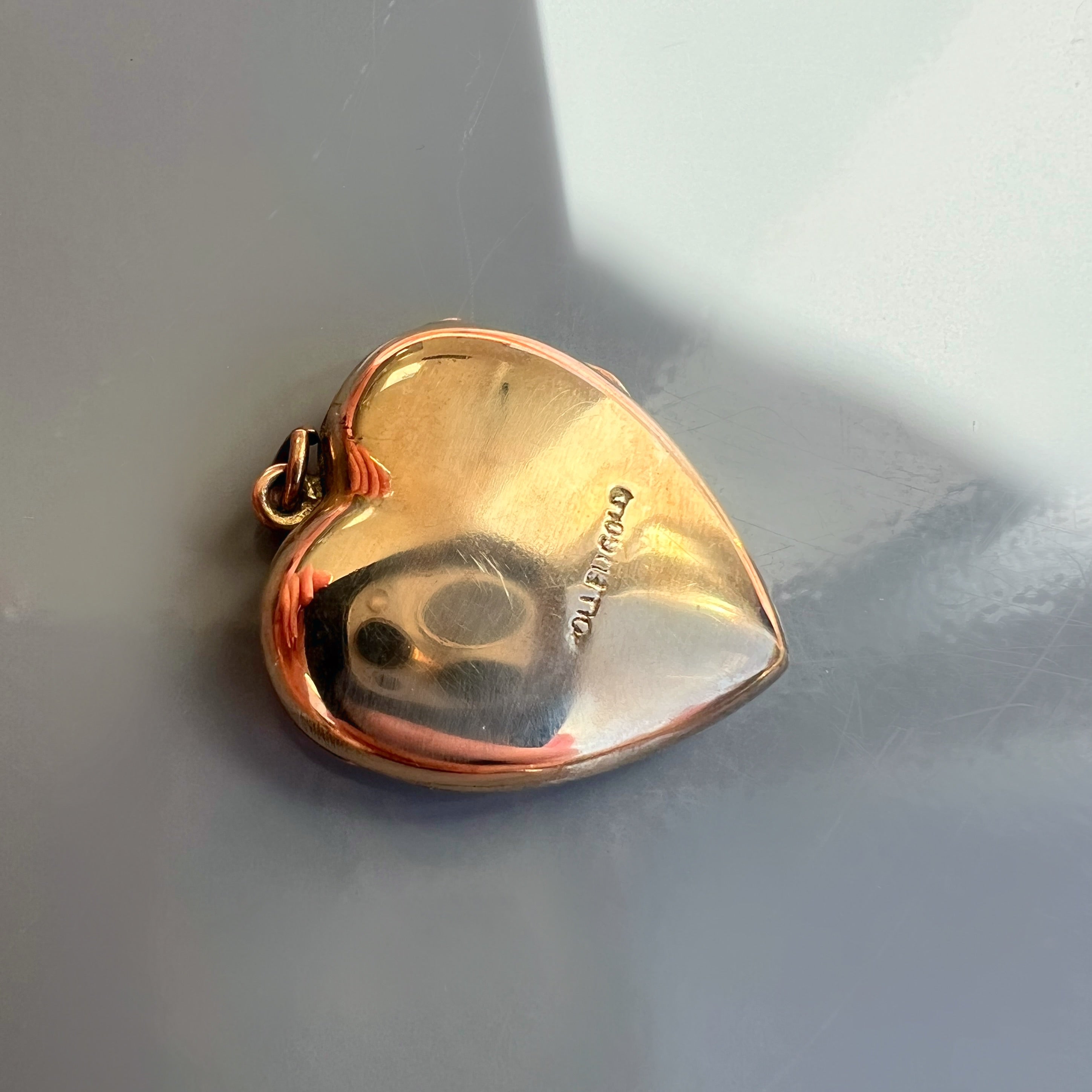 Vintage Rolled Gold Engraved Heart Locket