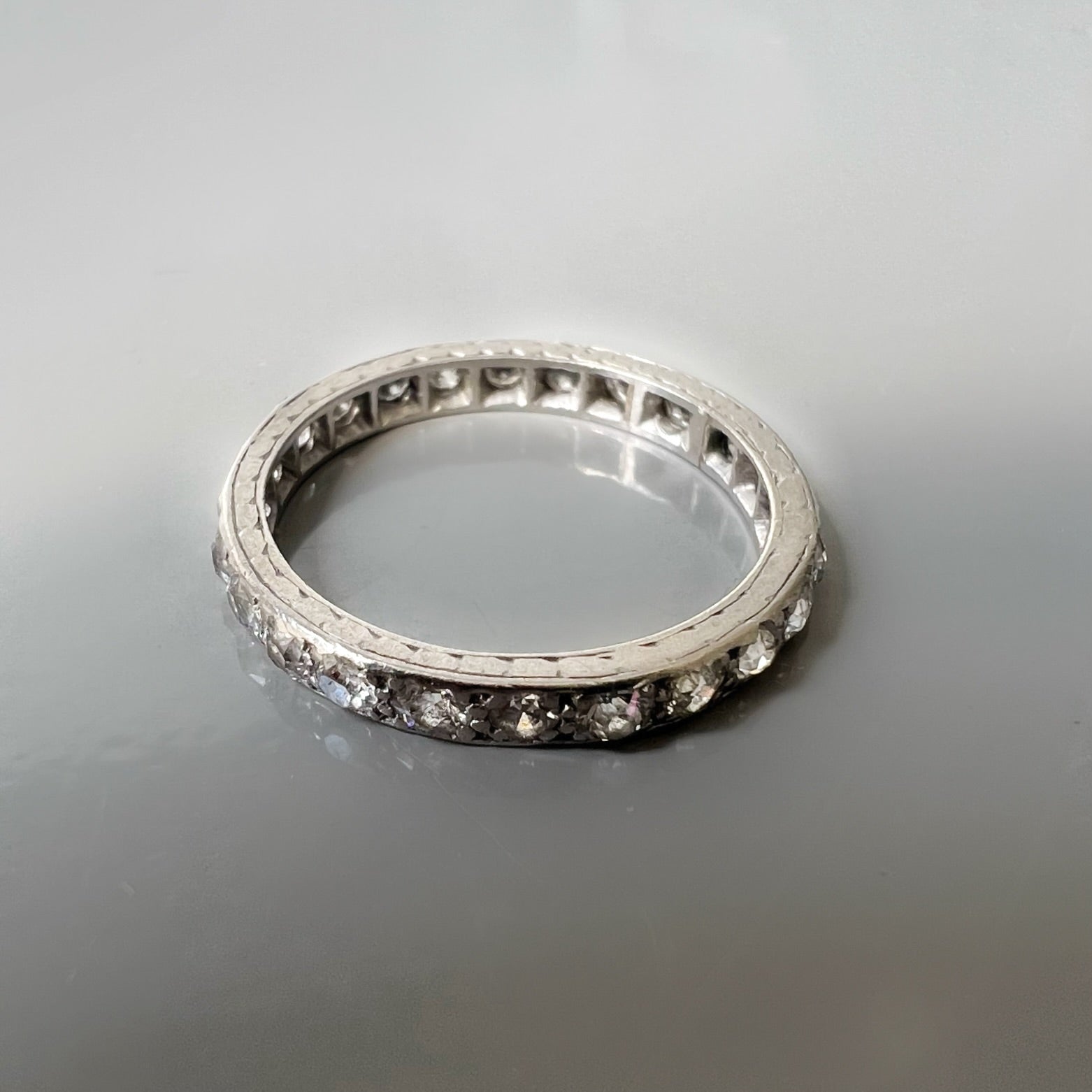 Antique 0.80ct Old Cut Diamond Full Eternity Band