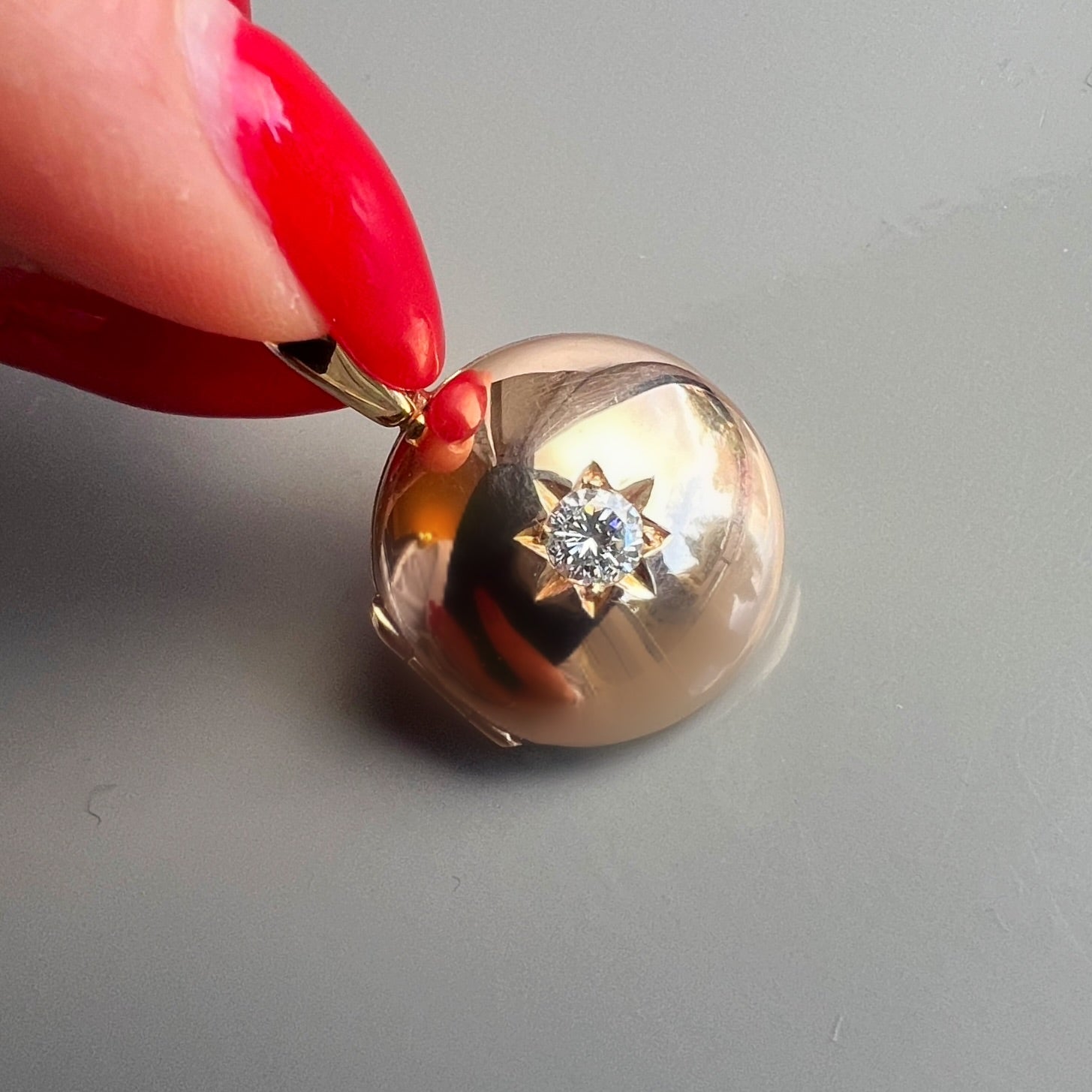 18ct Gold Diamond Star Set Locket (final payment)