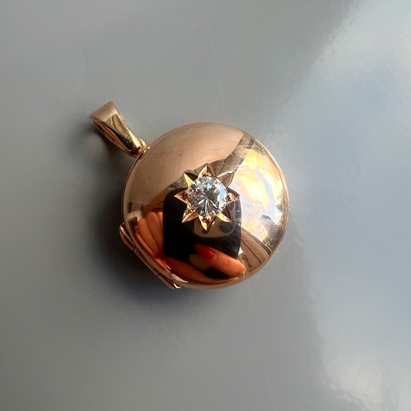 18ct Gold Diamond Star Set Locket (final payment)