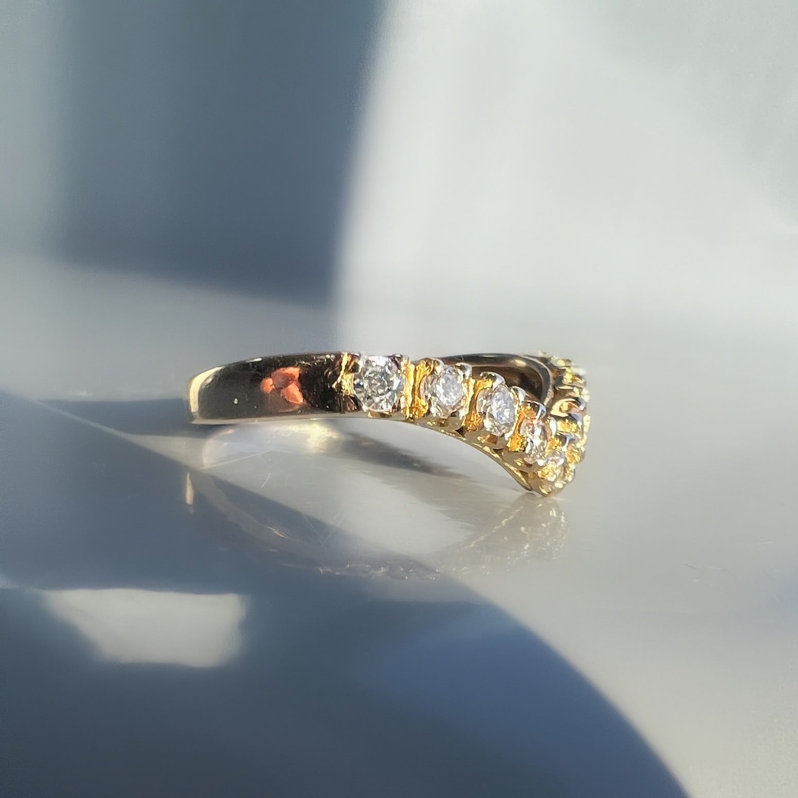 0.36ct Diamond Wishbone Ring