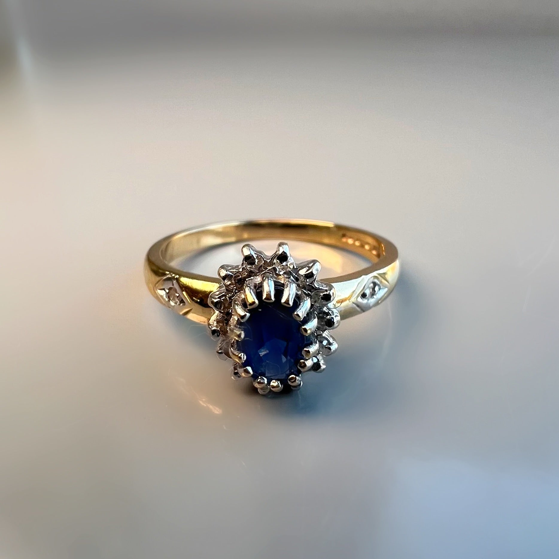 Danity Sapphire Cluster Ring