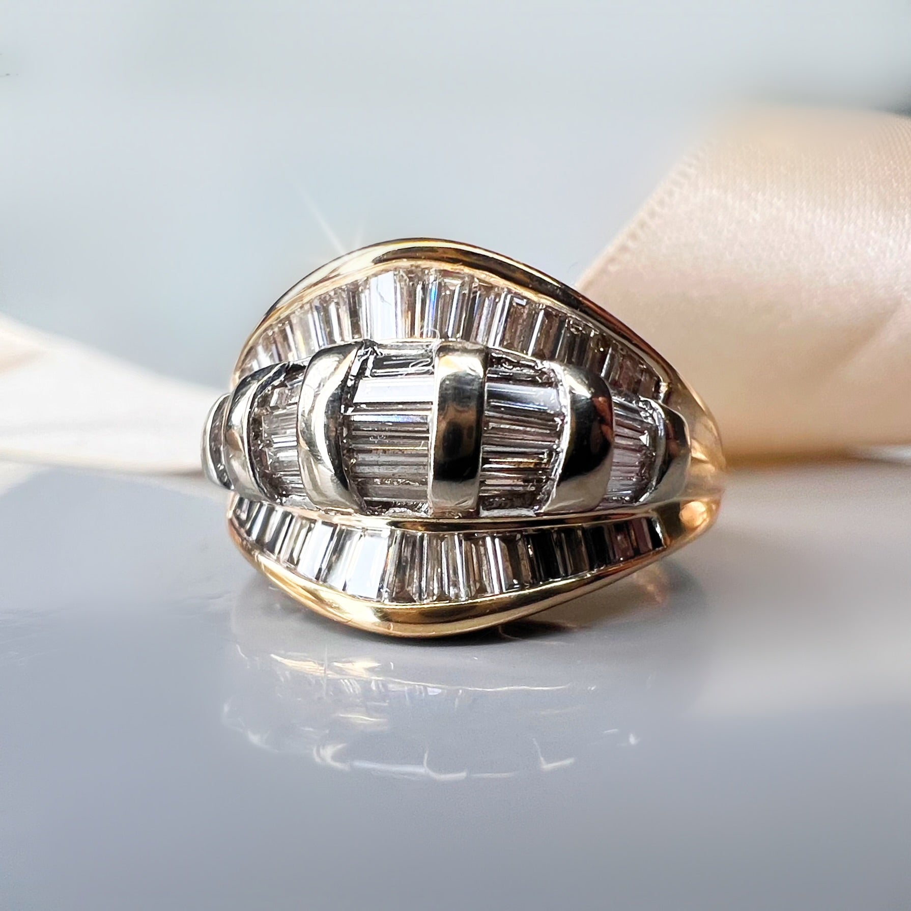 Vintage 3.00ct Diamond Baguette Ring