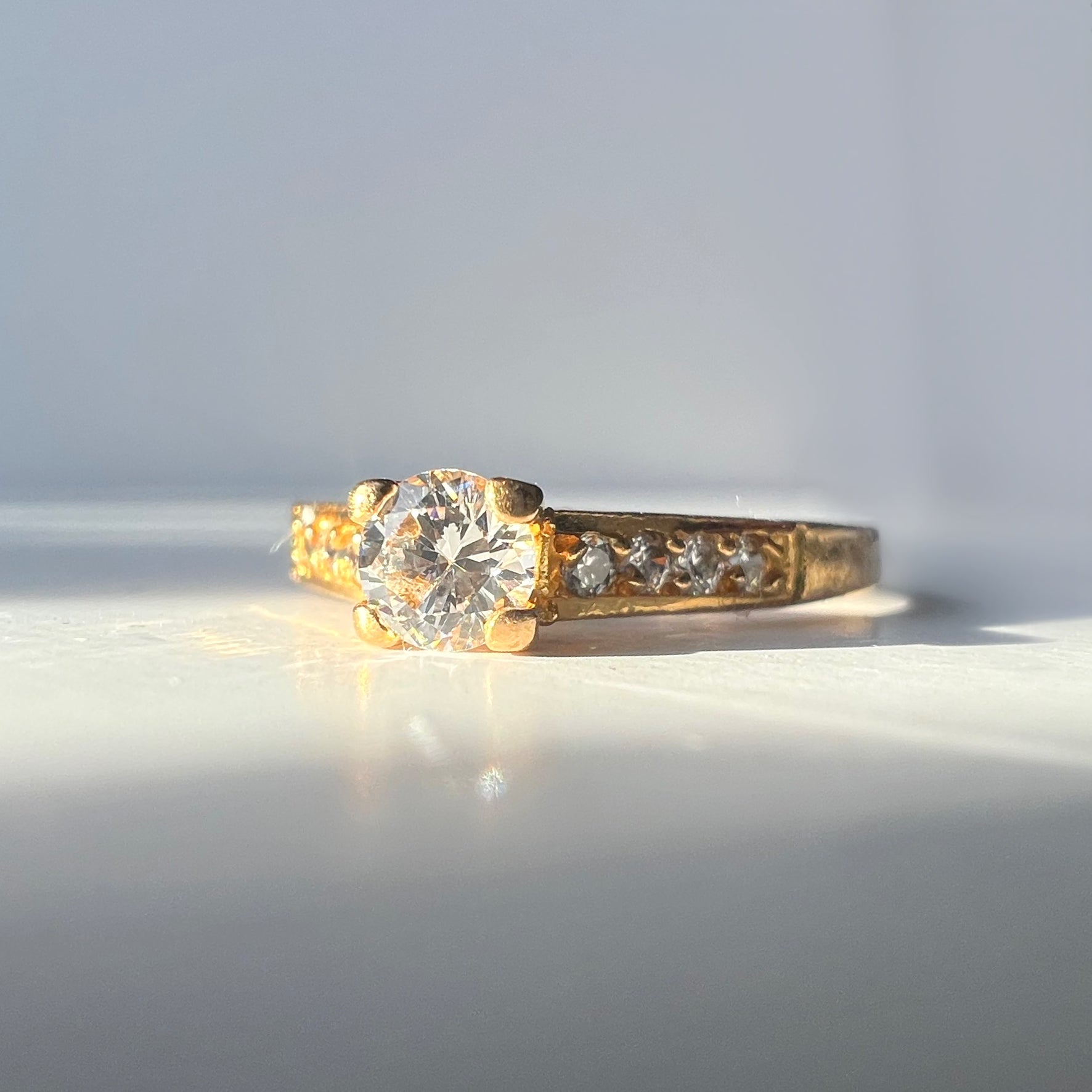 0.15ct Diamond Solitaire Ring in 22ct Yellow Gold