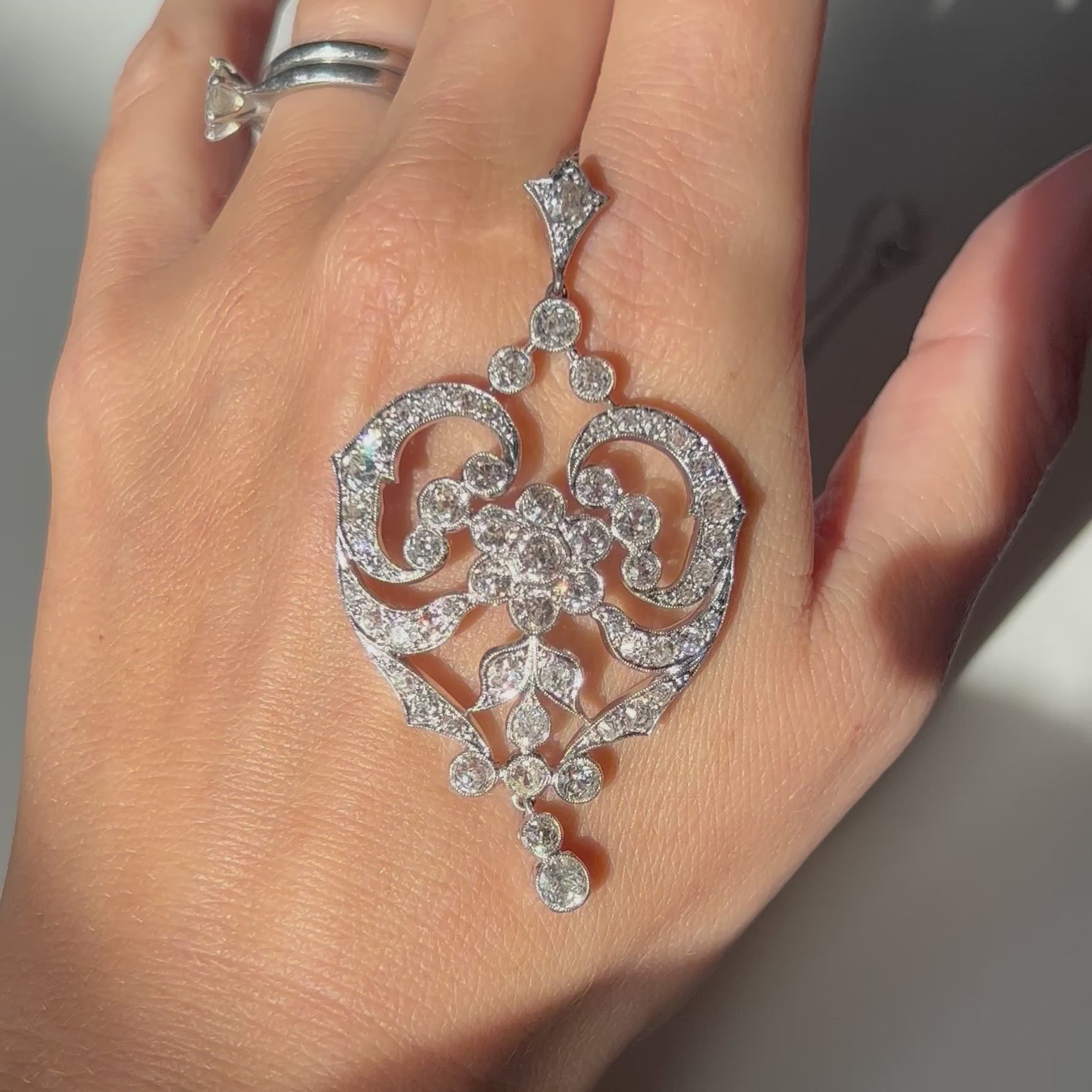 Diamond ring deals pendant necklace