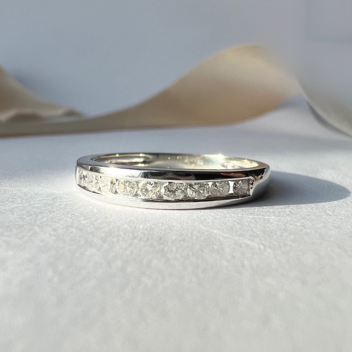 9ct Gold Diamond Half Eternity Ring
