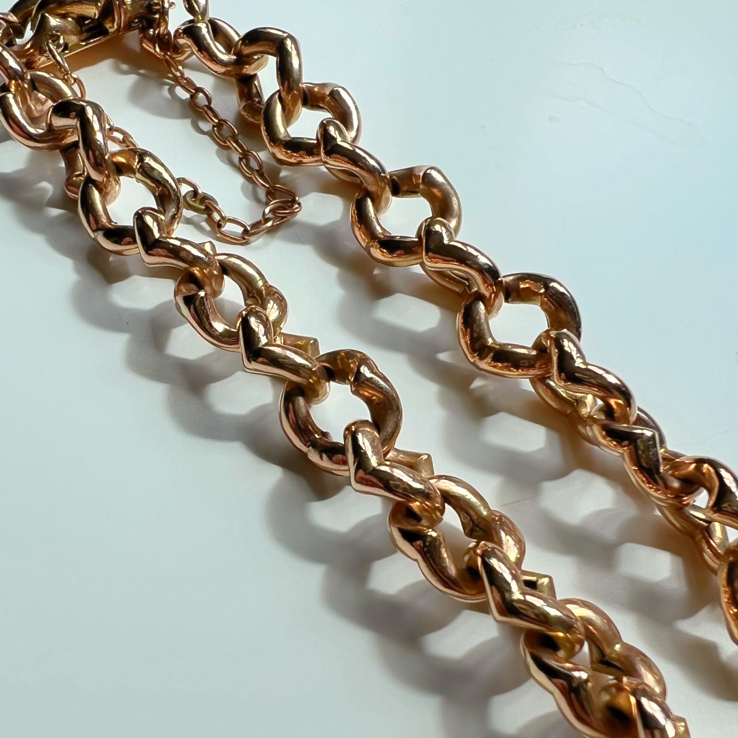Antique 15ct Gold Heart Link Bracelet