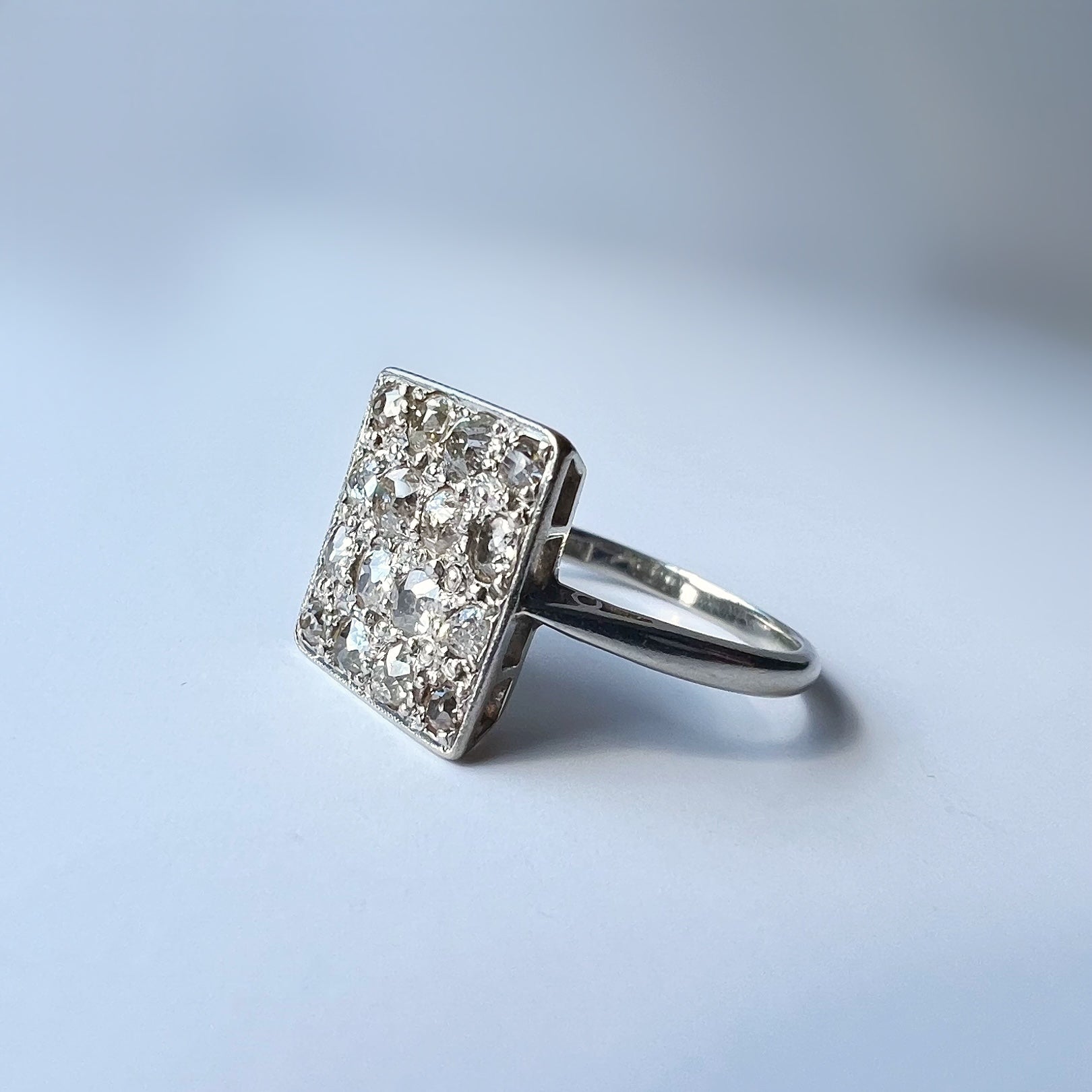 Buy Shimmering Square Diamond Ring Online | ORRA