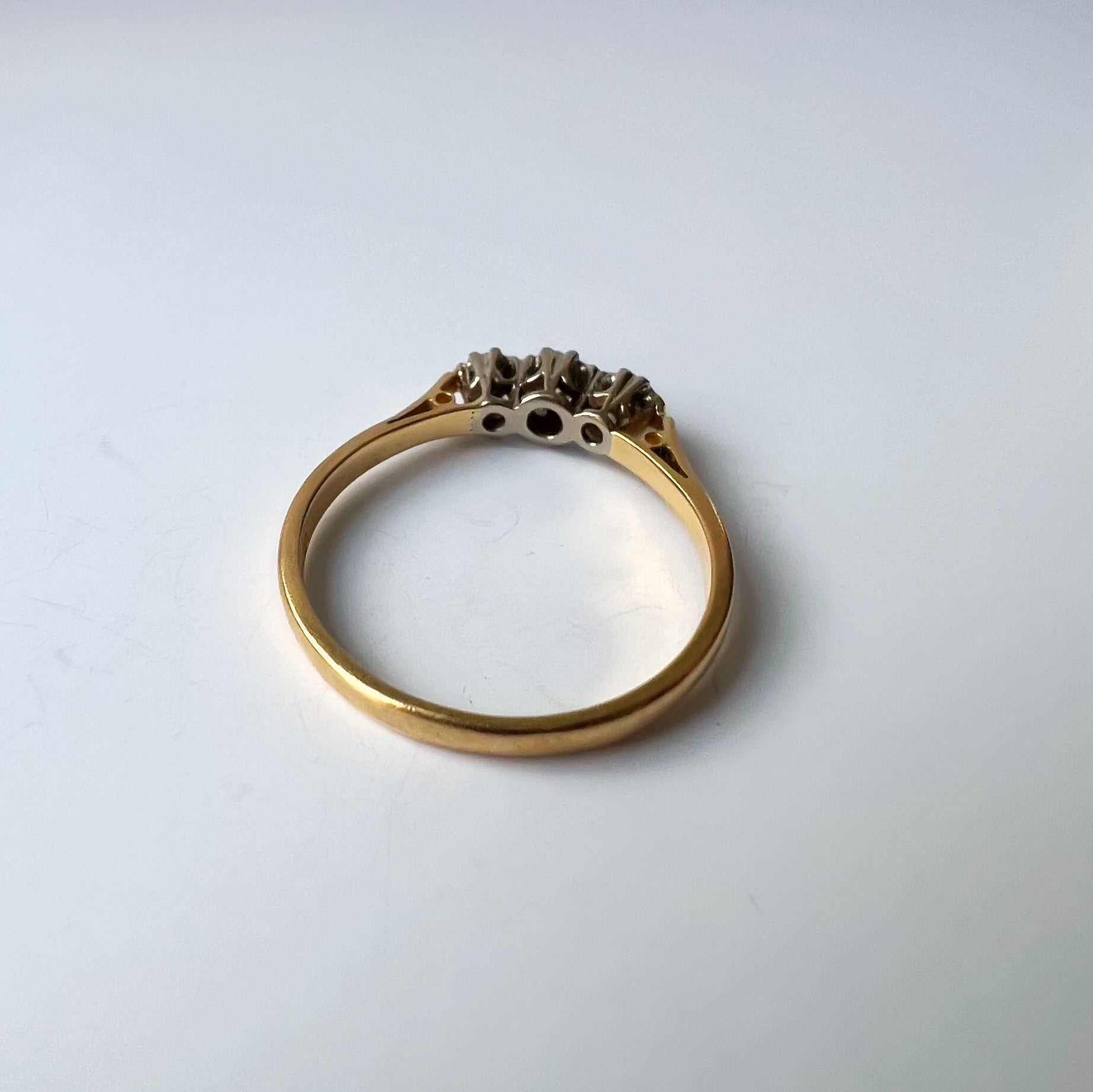 Vintage 3 Stone Diamond Illusion Set Ring