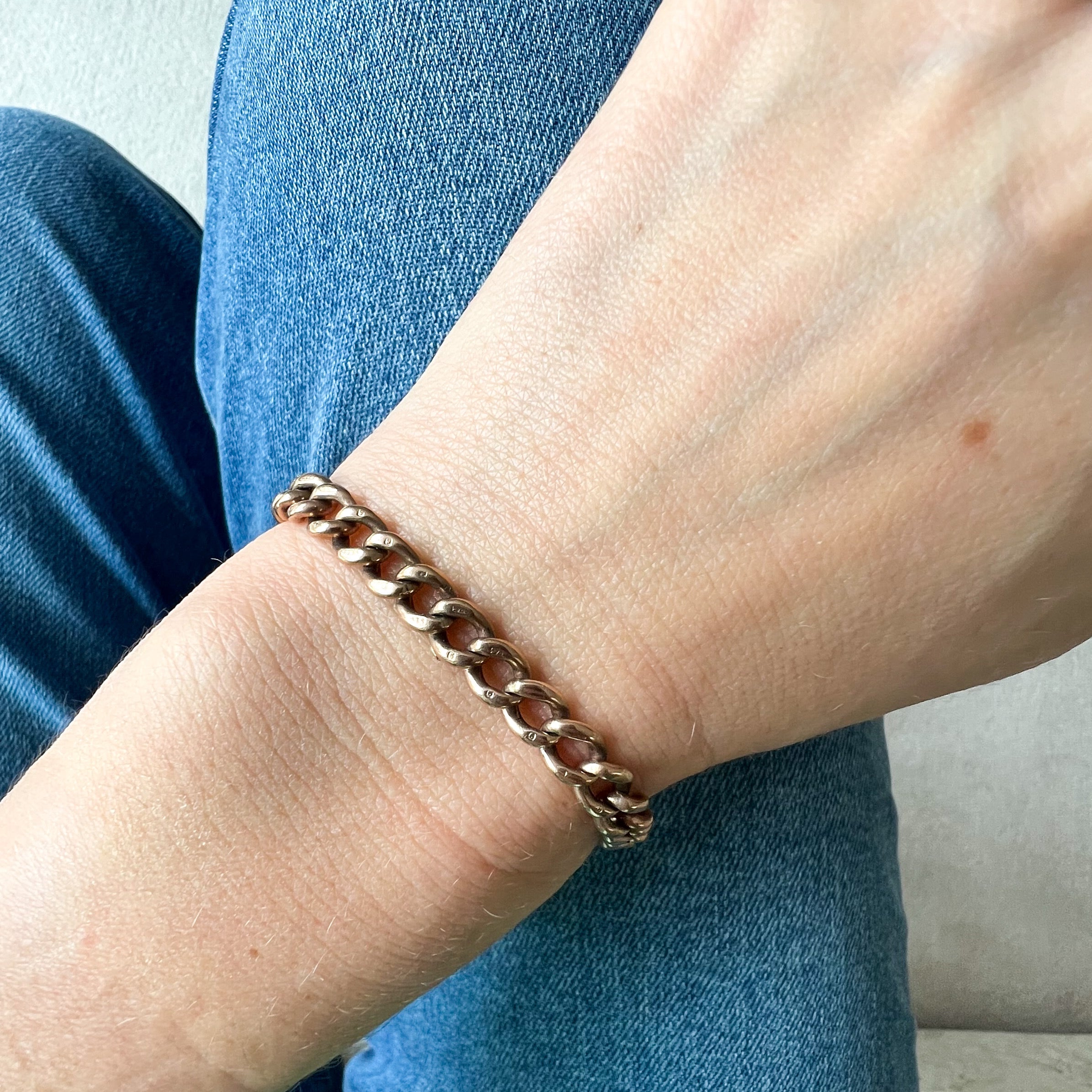 9ct Rose Gold Curblink Bracelet