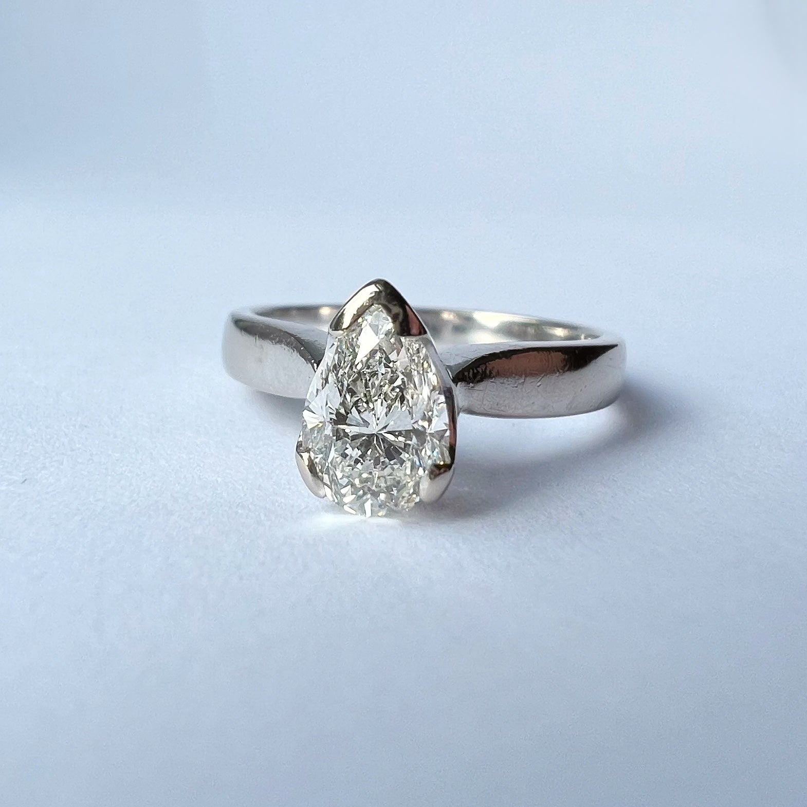 0.80ct Pear Shaped Diamond Solitaire Ring