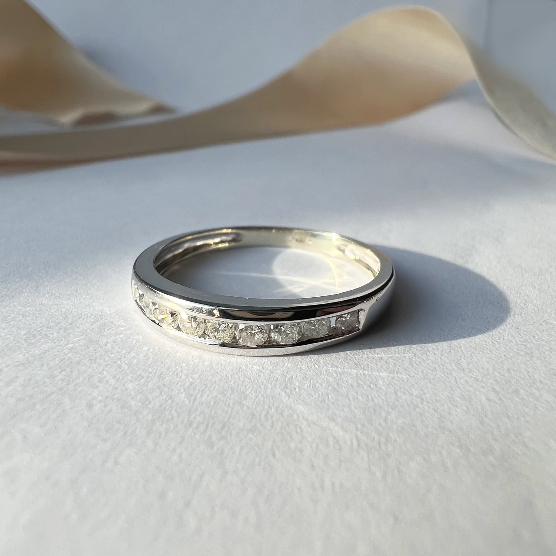 9ct Gold Diamond Half Eternity Ring